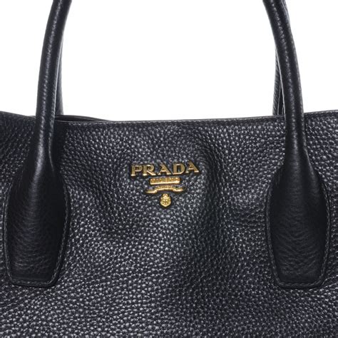 prada vitello daino shopper black|Prada vitello daino price.